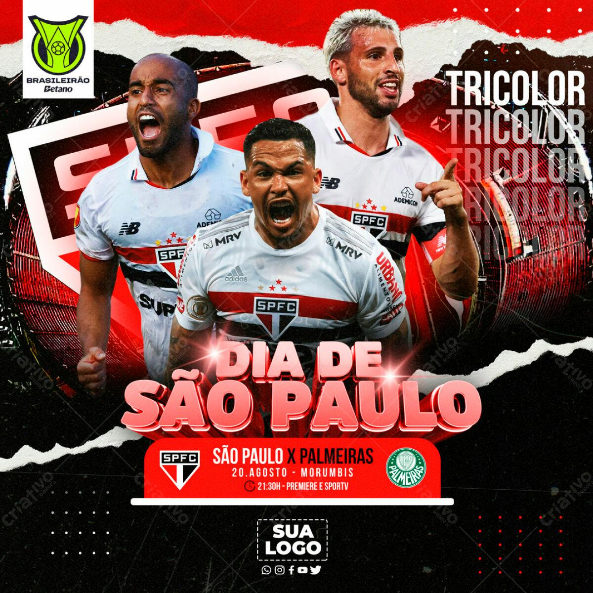 Flyer Dia de São Paulo PSD Editável