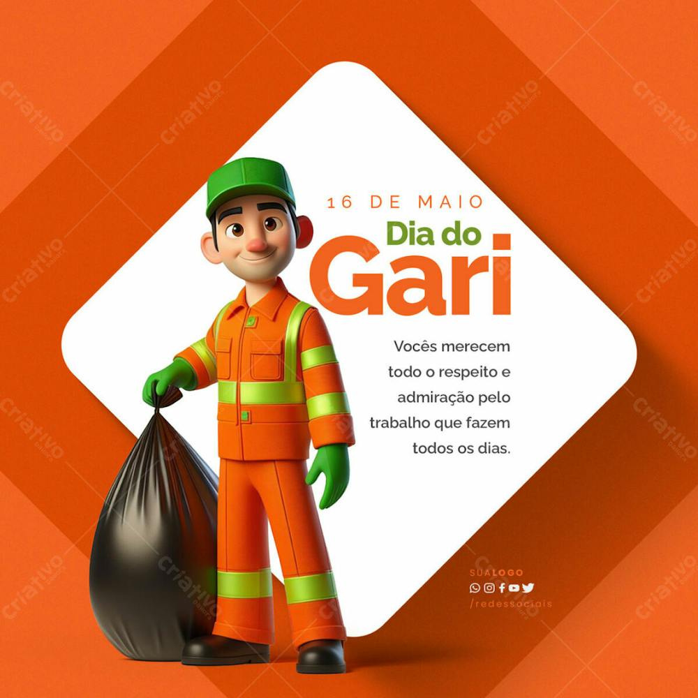 Social Media Dia Do Gari Vocês Merecem Respeito