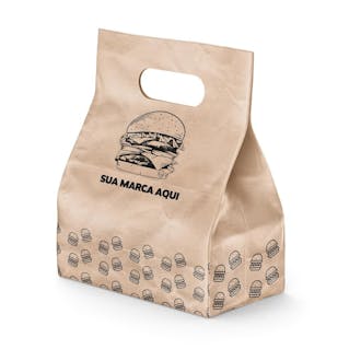 Mockup saco de embalagem kraft para mercado ou hamburgueria