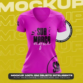 Mockup camiseta feminina academia