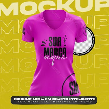 Mockup camiseta feminina academia