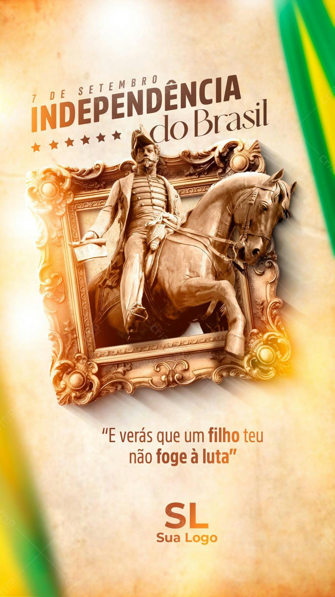 Flyer 7 de Setembro Independência do Brasil PSD Editável