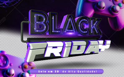 Selo Para Rede Social Blackfriday Preto E Roxo