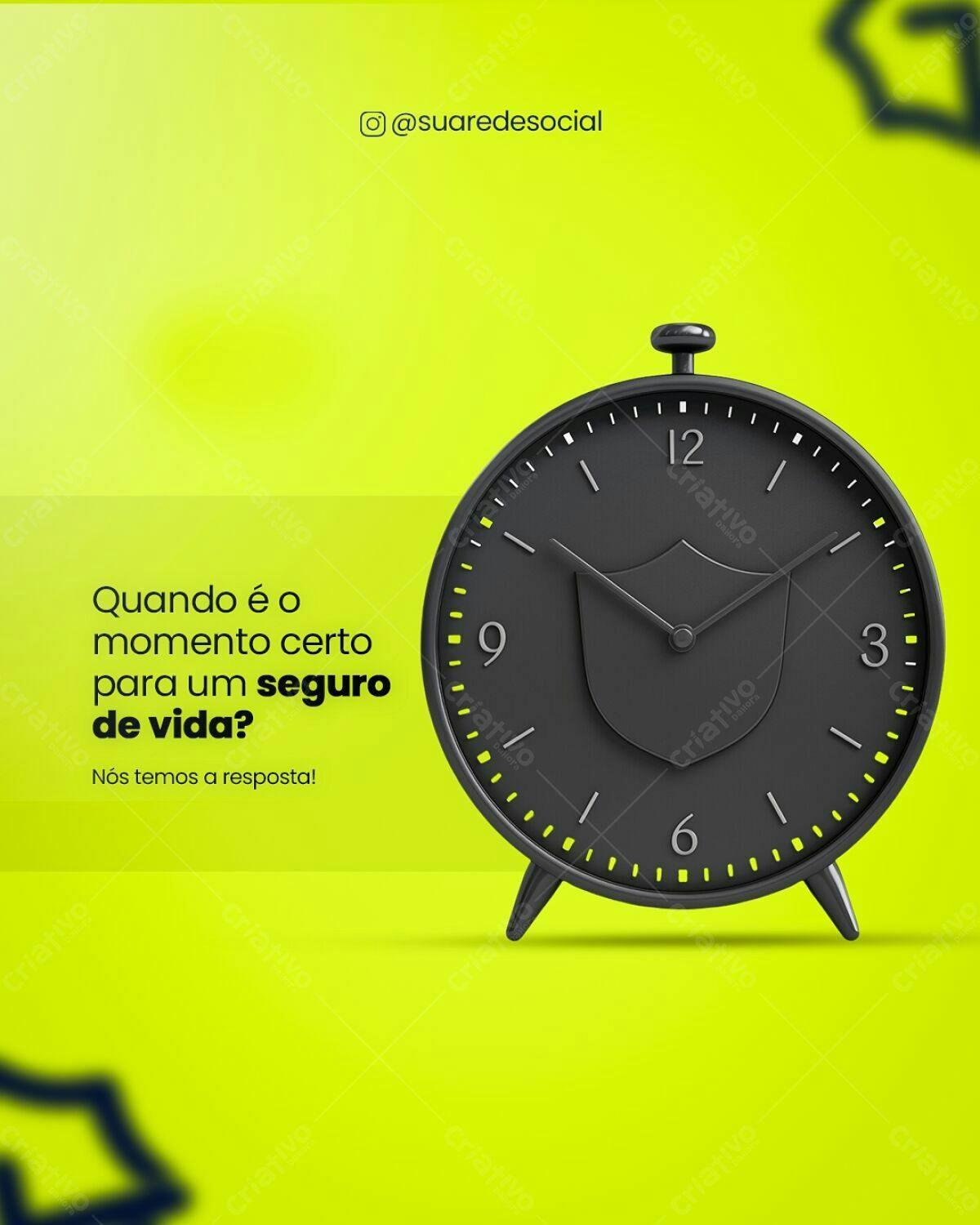Post para Seguro de Vida PSD Editável