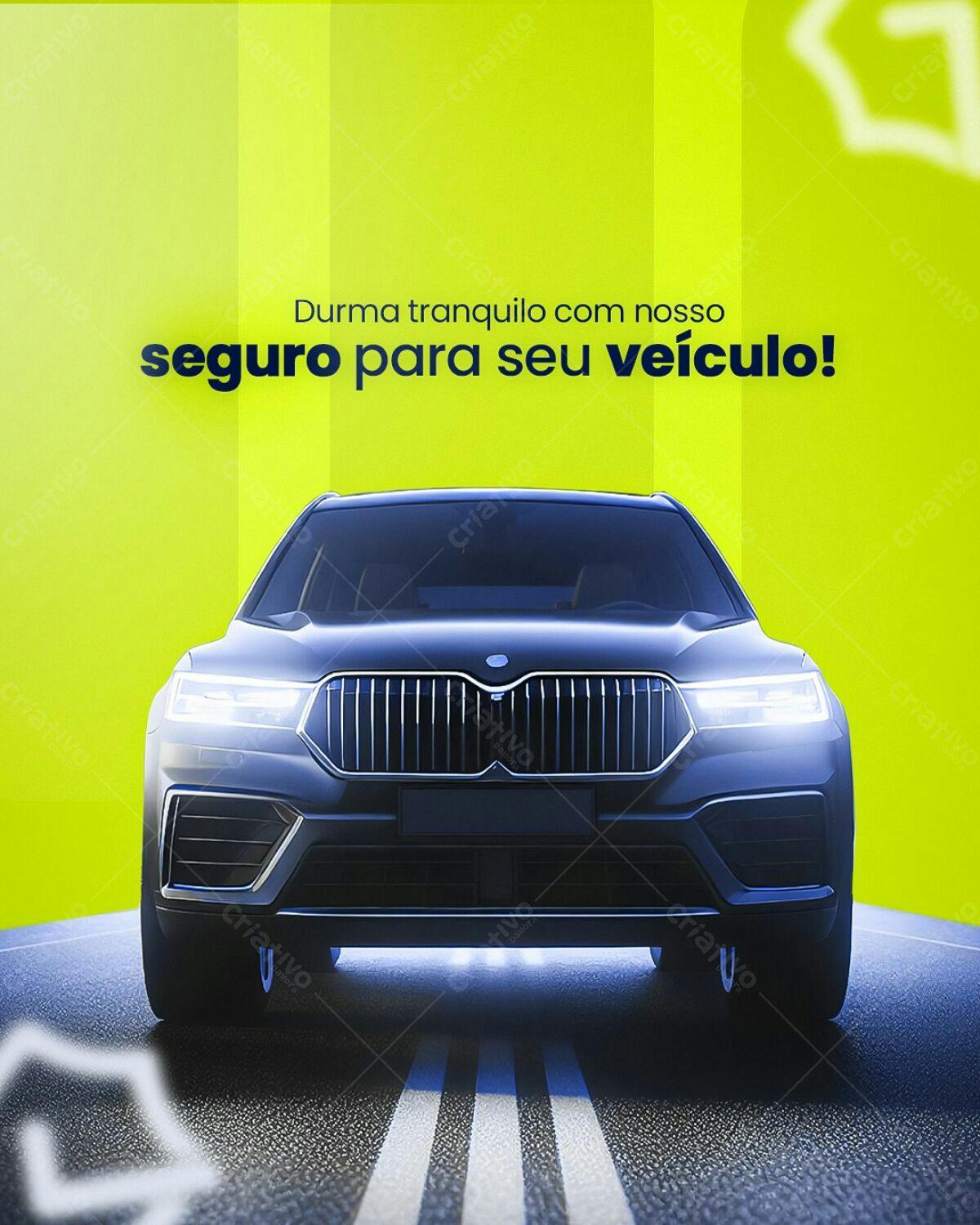 Anúncio Seguro Auto Veículo PSD Editável