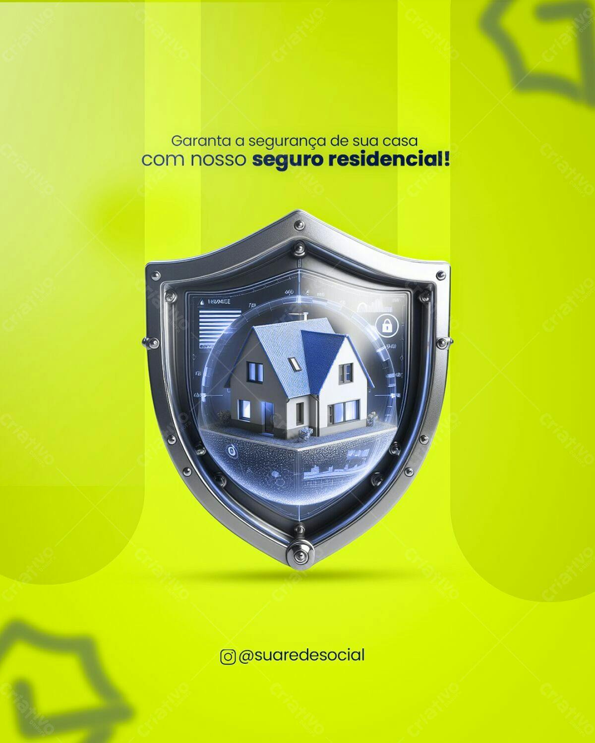 Flyer Seguro Residencial PSD Editável