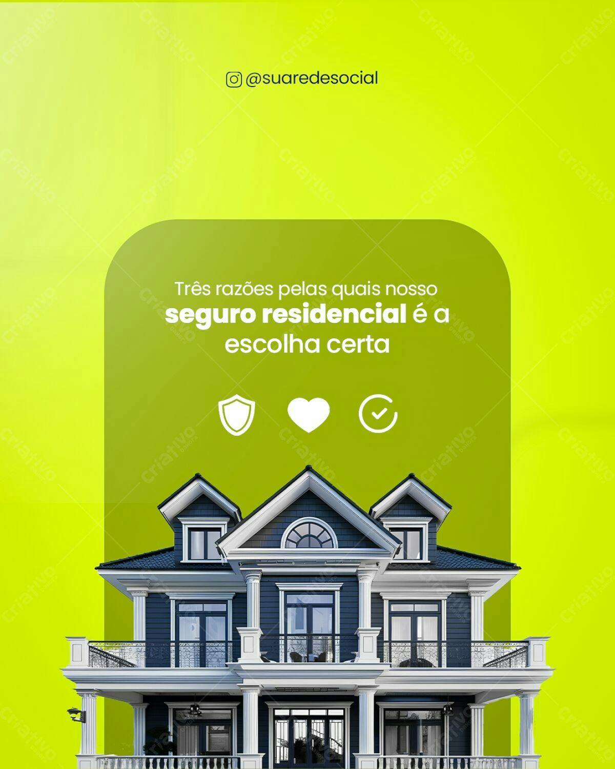 Post para Seguro Residencial PSD Editável