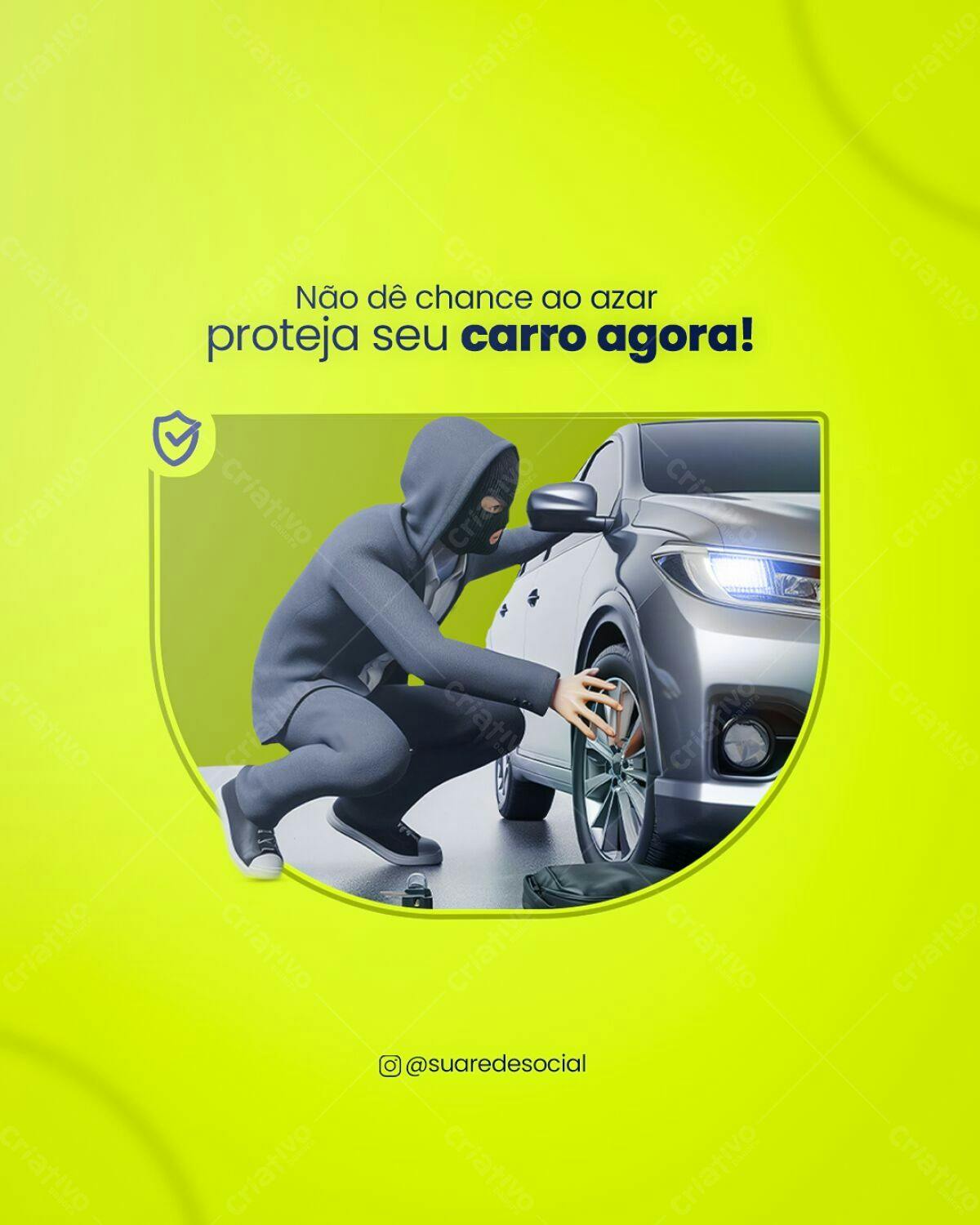 Postagem Seguranca Automotiva PSD Editável