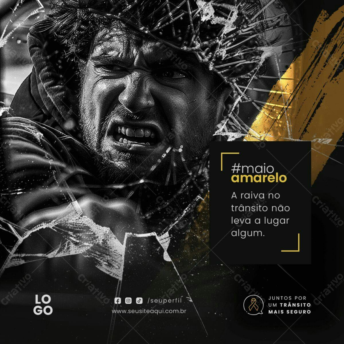 PSD para Campanha Maio Amarelo Editável