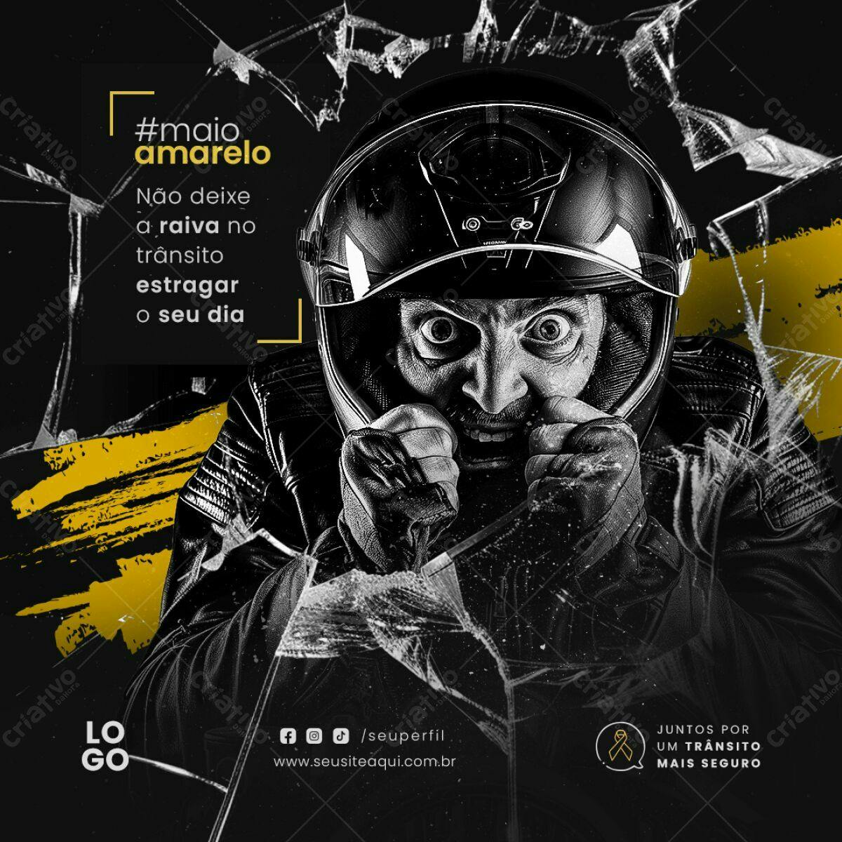PSD para Campanha Maio Amarelo Editável