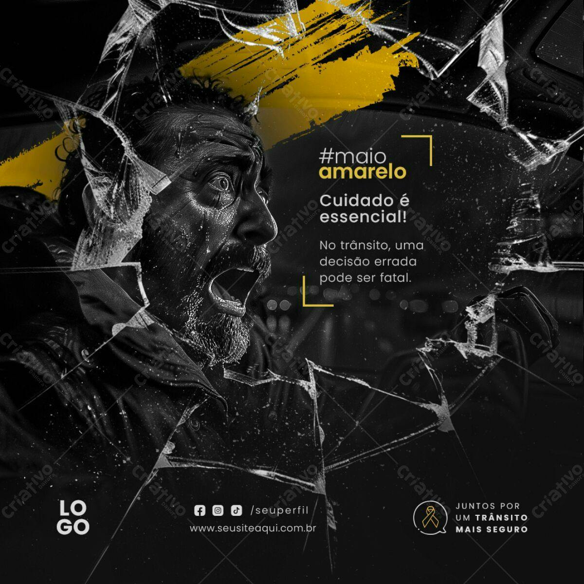 Postagem Maio Amarelo PSD Editável