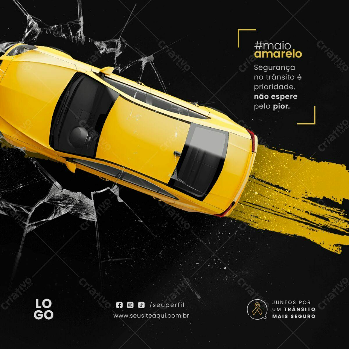 Postagem Maio Amarelo PSD Editável