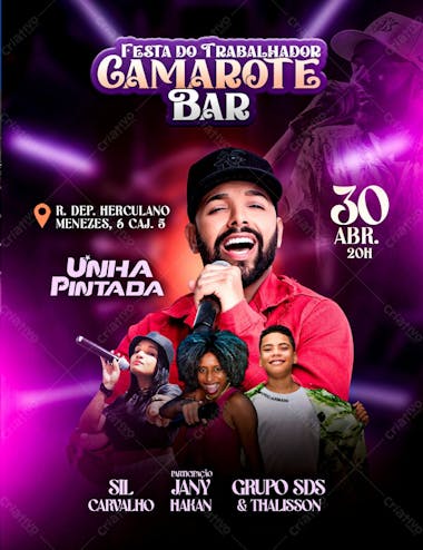 Flyer para evento (camarote bar)