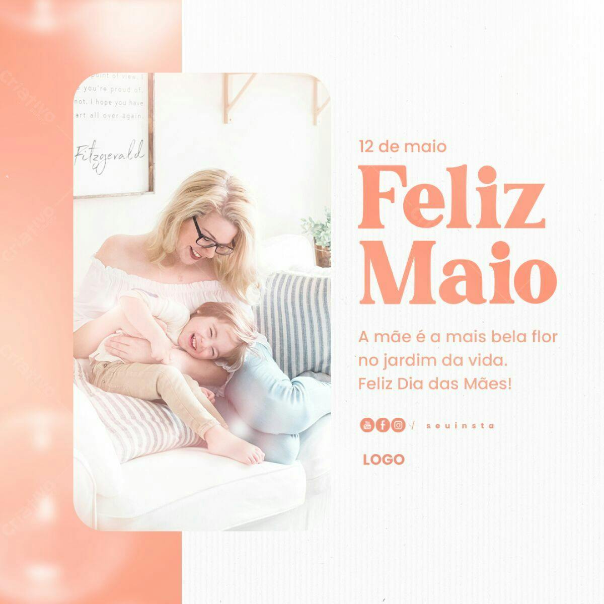 Postagem Dia das Mães PSD Editável