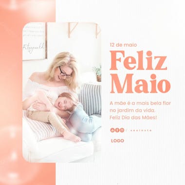 Social media dia das mães 12 de maio