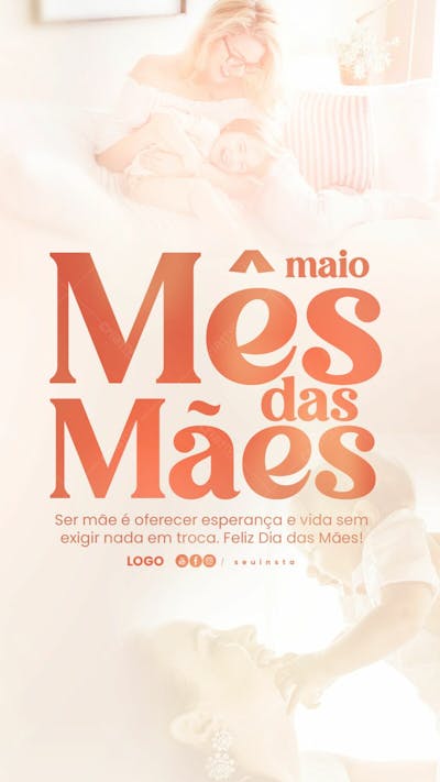 Storie Comemoração Dia Das Mães Feed Psd