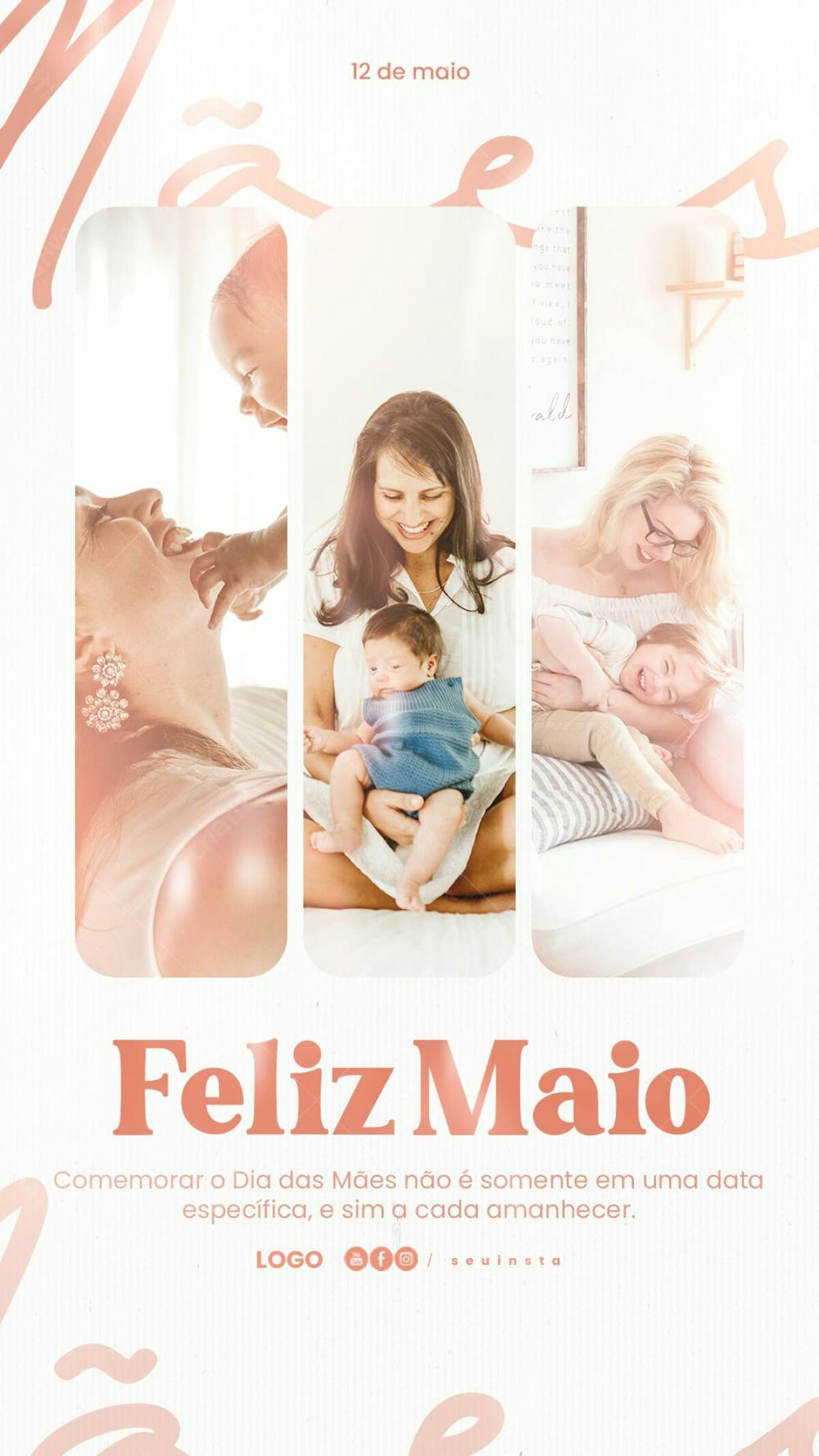 Storie Feliz Maio Mês Das Mães Feed Psd