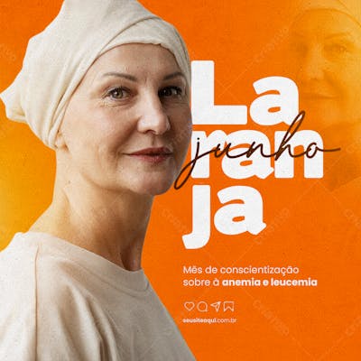Junho Laranja - Mês De Conscientização psd editável
