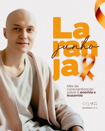 Mês De Conscientização Sobre À Anemia E Leucemia junho laranja
