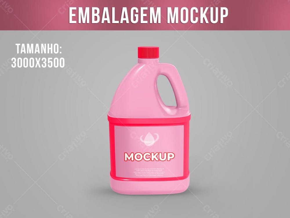 Galão de produto de limpeza desinfetante ou amaciante Mockup 