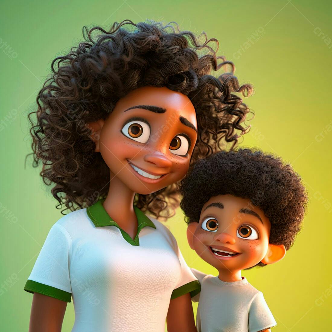 Mãe e filho negros sorrindo juntos