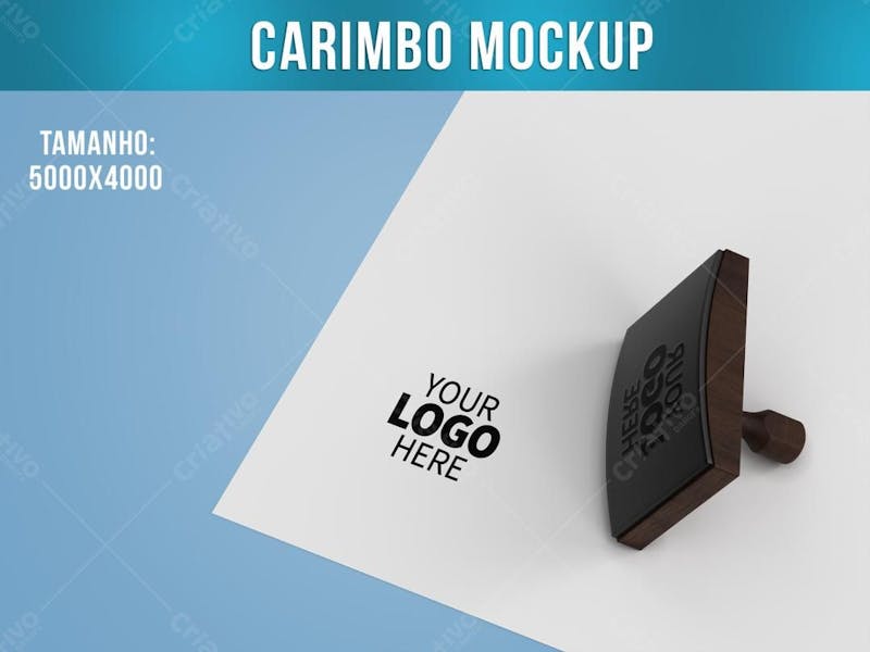 Carimbo no papel mockup