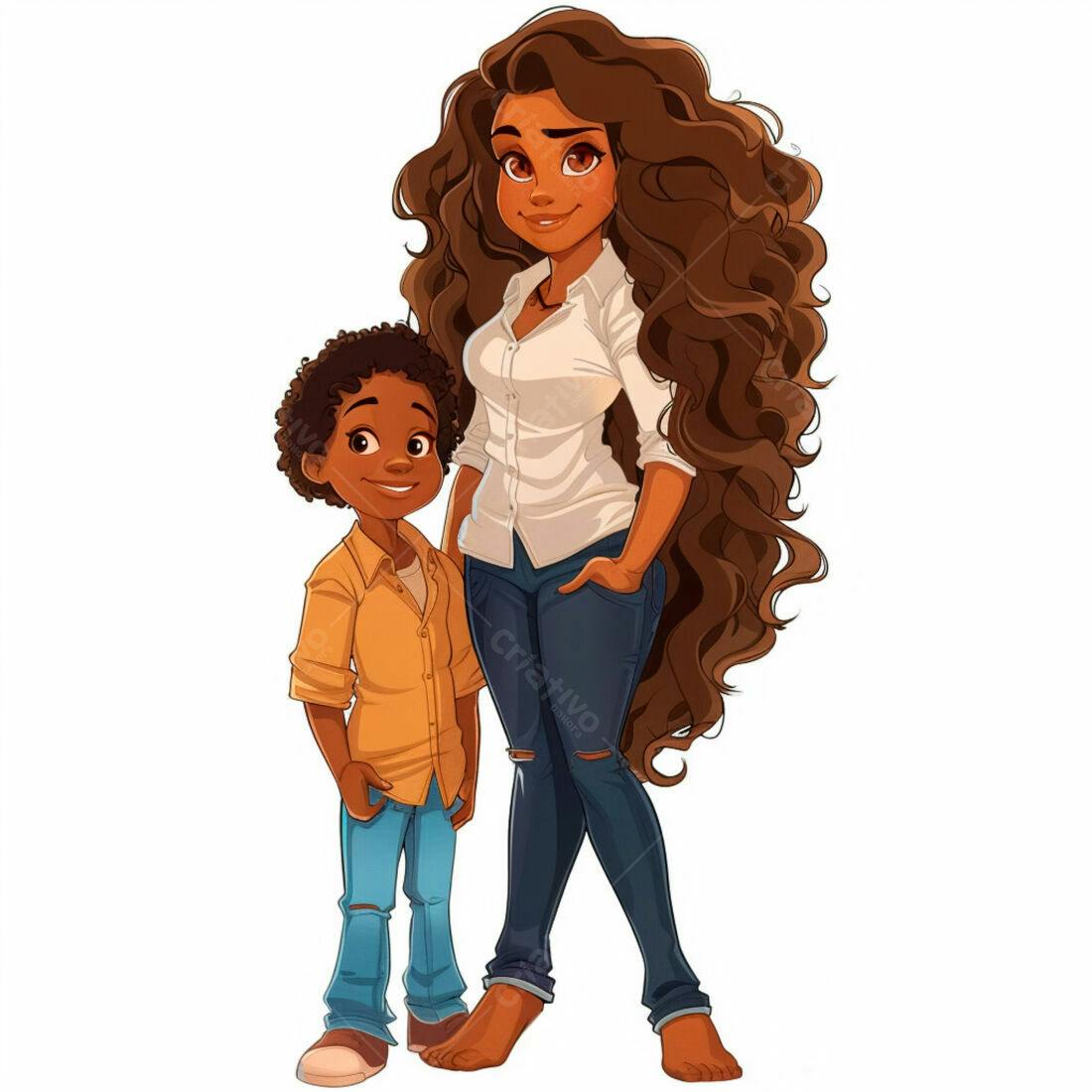 Mãe e filho negros sorrindo juntos