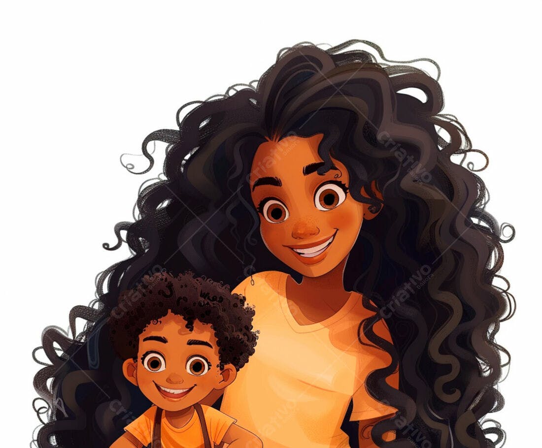 Mãe e filho negros sorrindo juntos