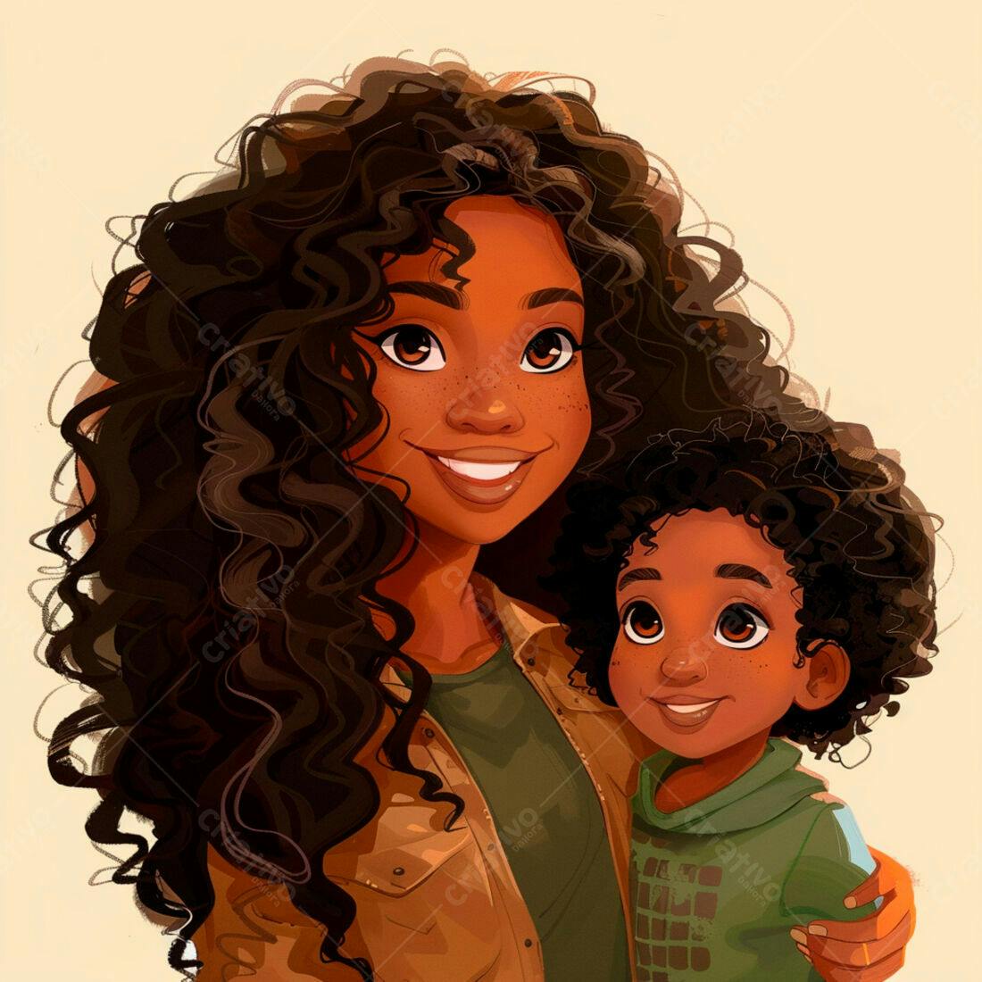Mãe e filho abraço carinhoso