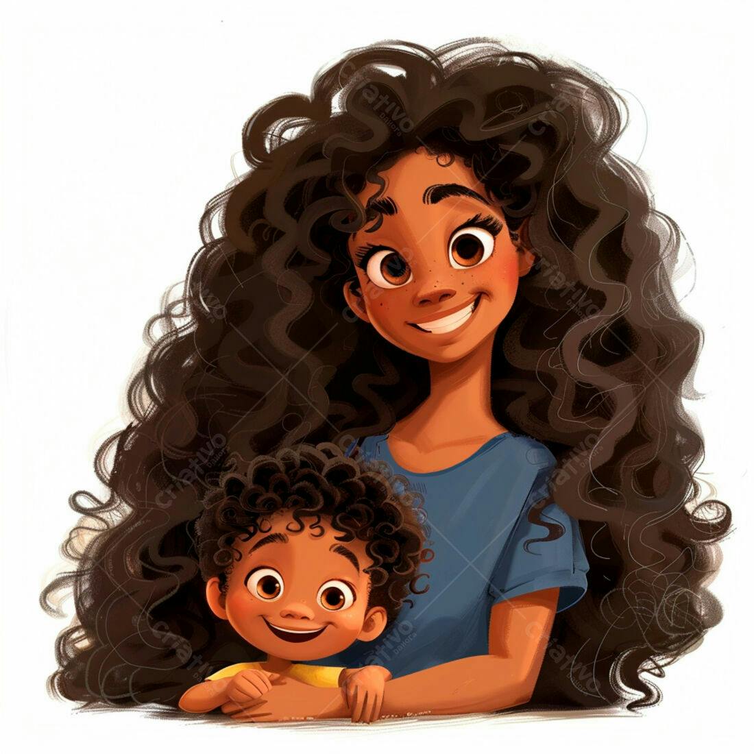 Mãe e filho negros sorrindo juntos