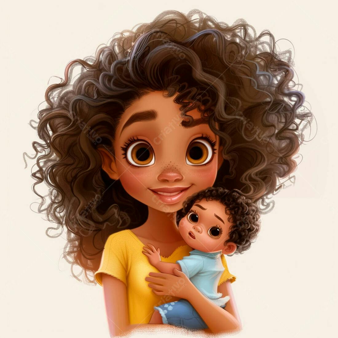 Mãe negra abraçando seu bebê com amor