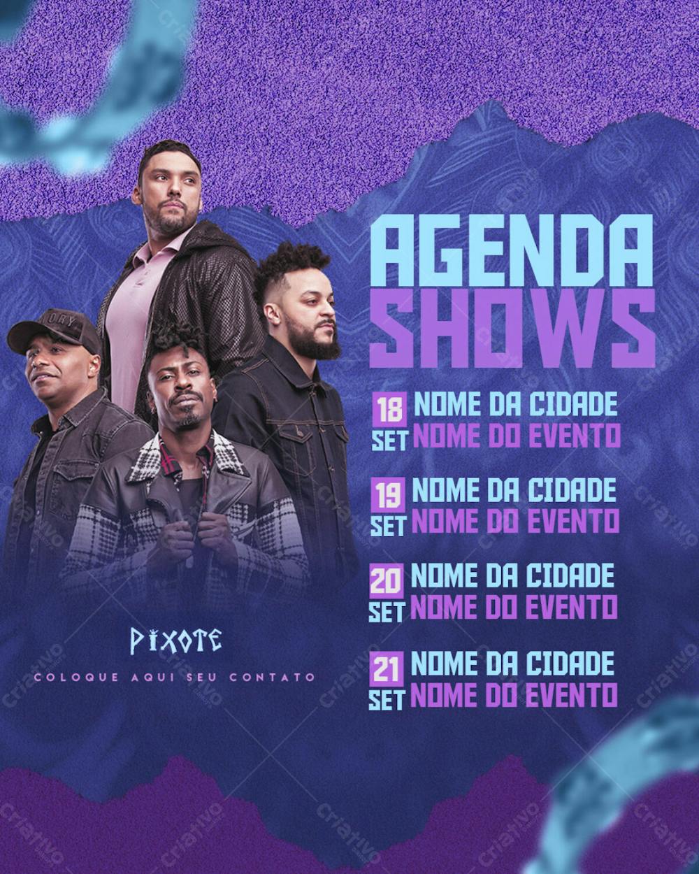 52 Flyers Para Artistas E Eventos Agenda Semanal Feed