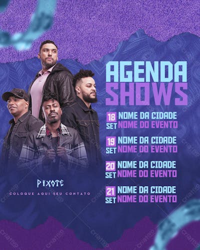 52 Flyers Para Artistas E Eventos Agenda Semanal Feed