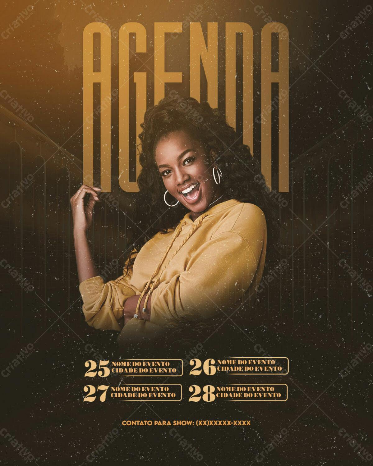 Flyer Agenda de Shows PSD Editável
