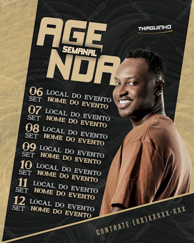 54 Flyers Para Artistas E Eventos Agenda Semanal Feed