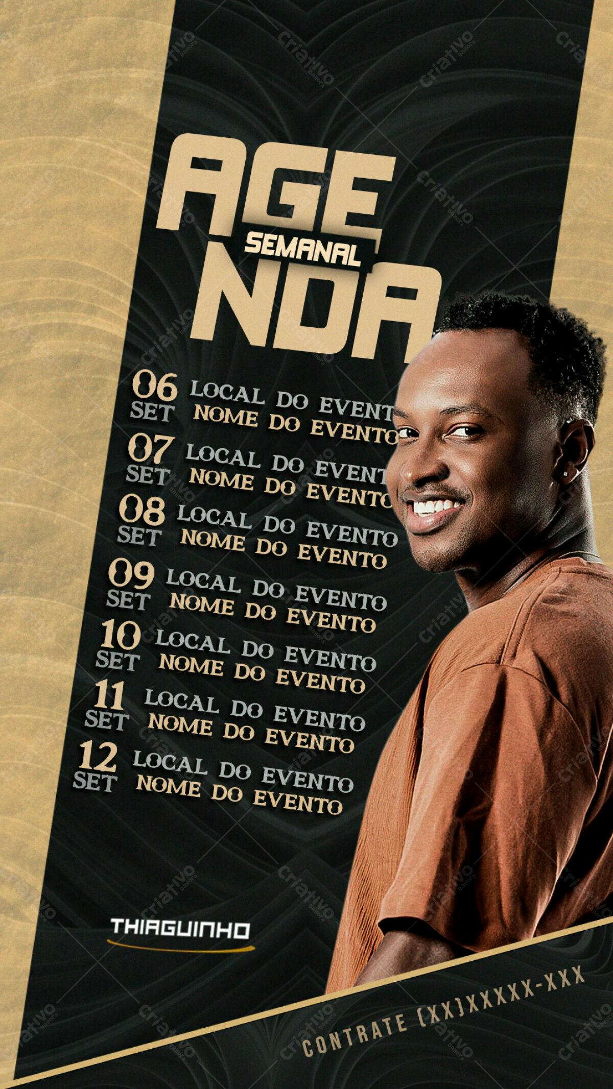 Flyer Agenda Semanal PSD Editável