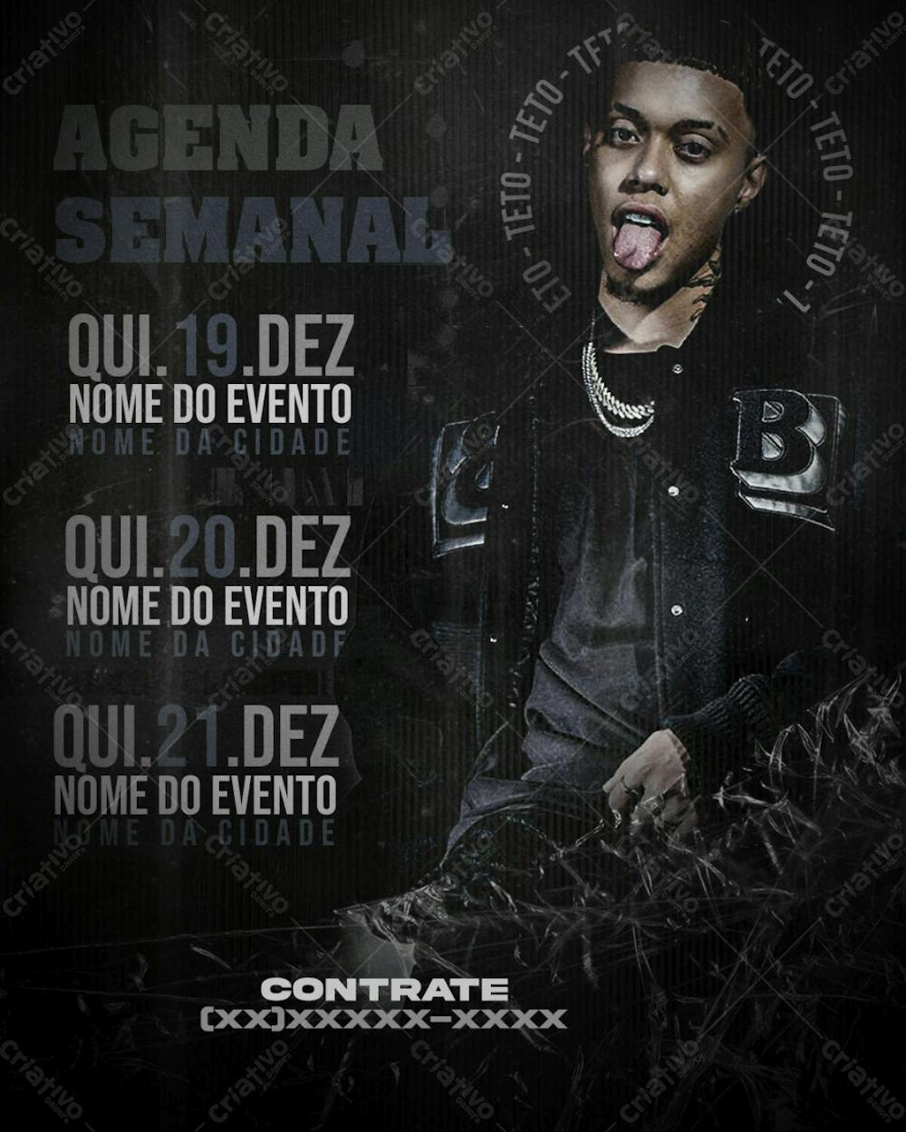 55 Flyers Para Artistas E Eventos Agenda Semanal Feed