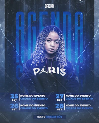 57 Flyers Para Artistas E Eventos Agenda Semanal Feed