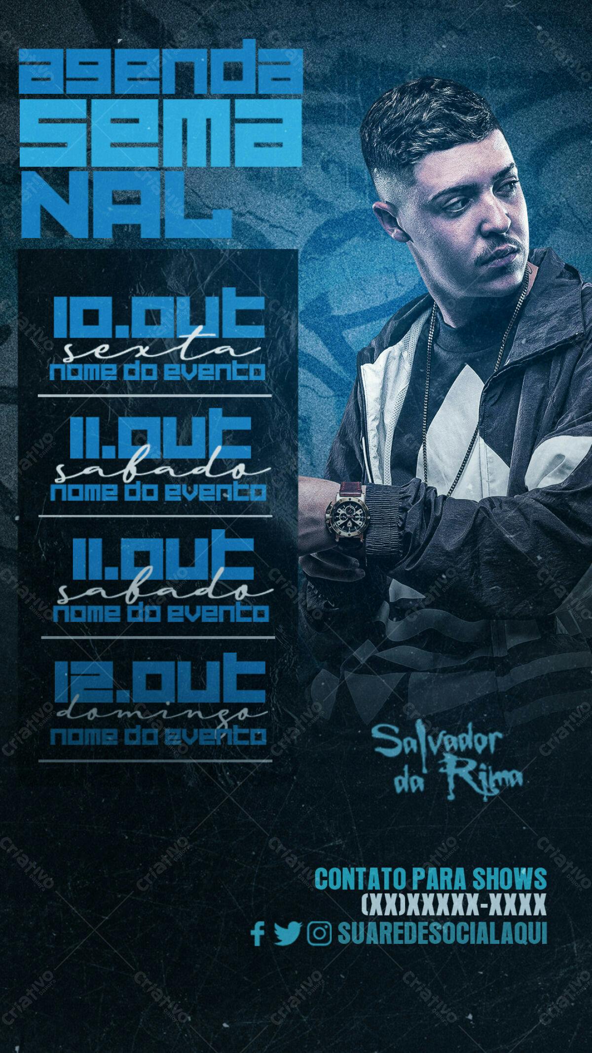 Flyer para Shows Musicais PSD Editável