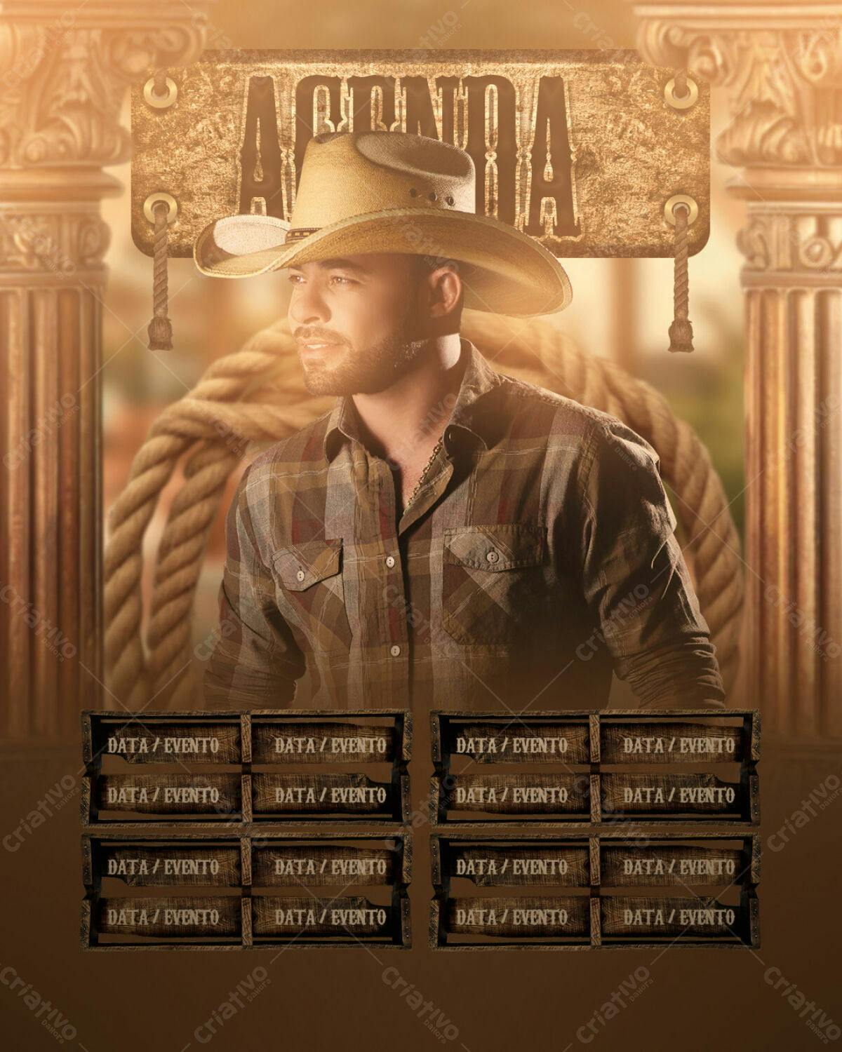 Flyer para Show Sertanejo PSD Editável