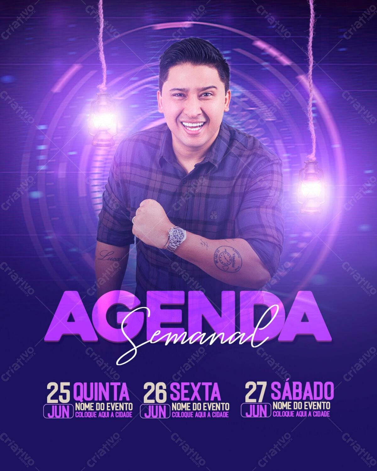 Flyer Agenda Semanal PSD Editável