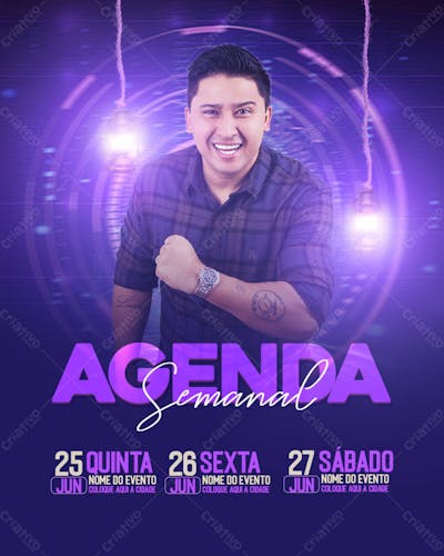 59 Flyers Para Artistas E Eventos Agenda Semanal Feed