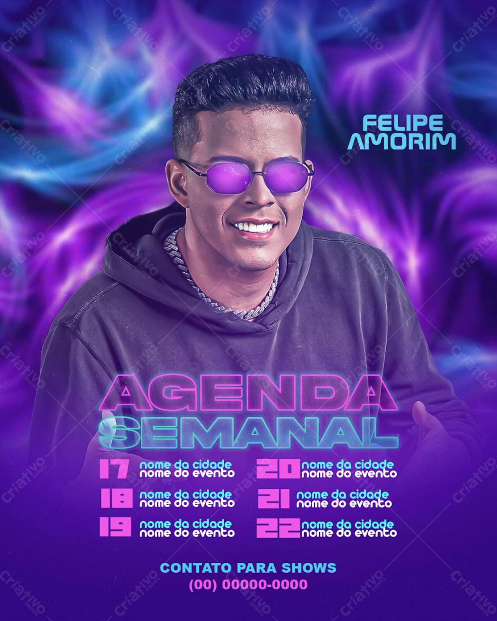 61 Flyers Para Artistas E Eventos Agenda Semanal Feed