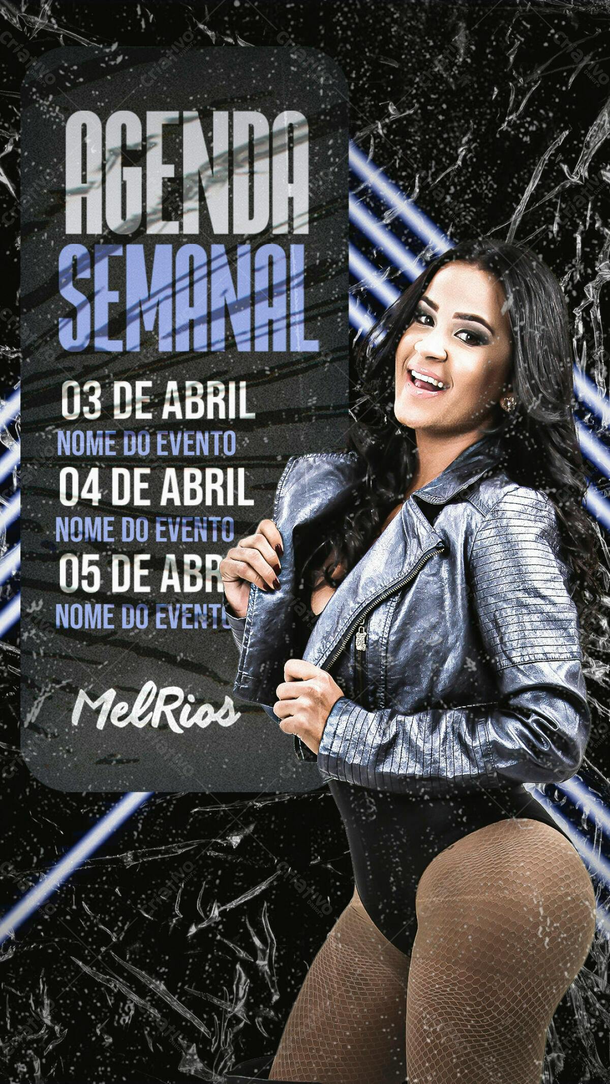 Flyer Agenda Semanal PSD Editável