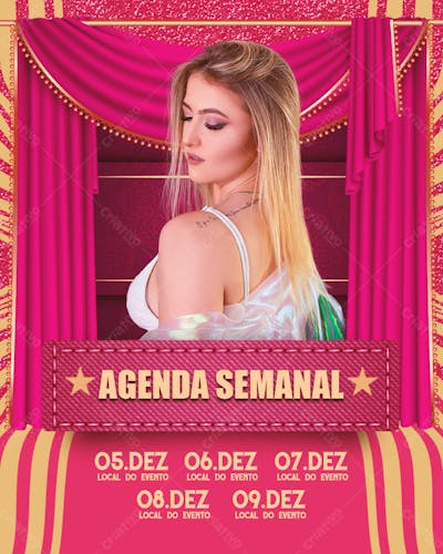 63 Flyers Para Artistas E Eventos Agenda Semanal Feed
