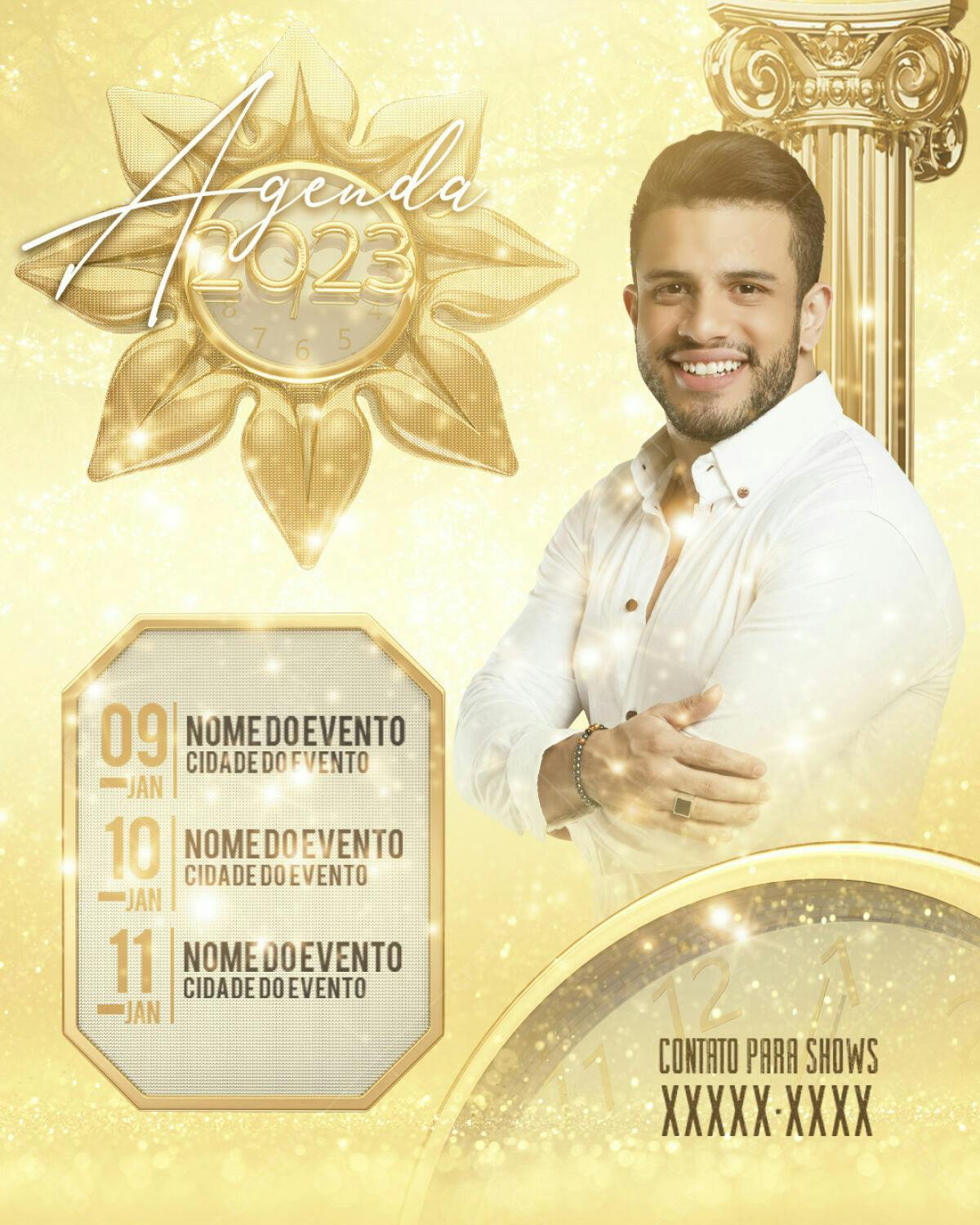 Flyer para Shows Musicais 2023 PSD Editável