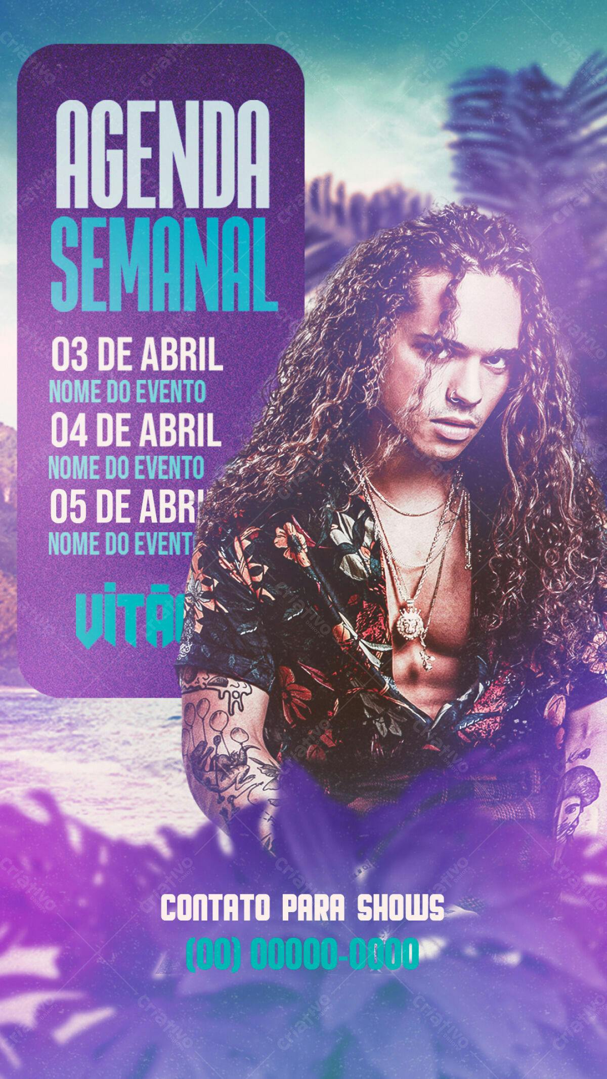 Flyer Agenda Semanal PSD Editável