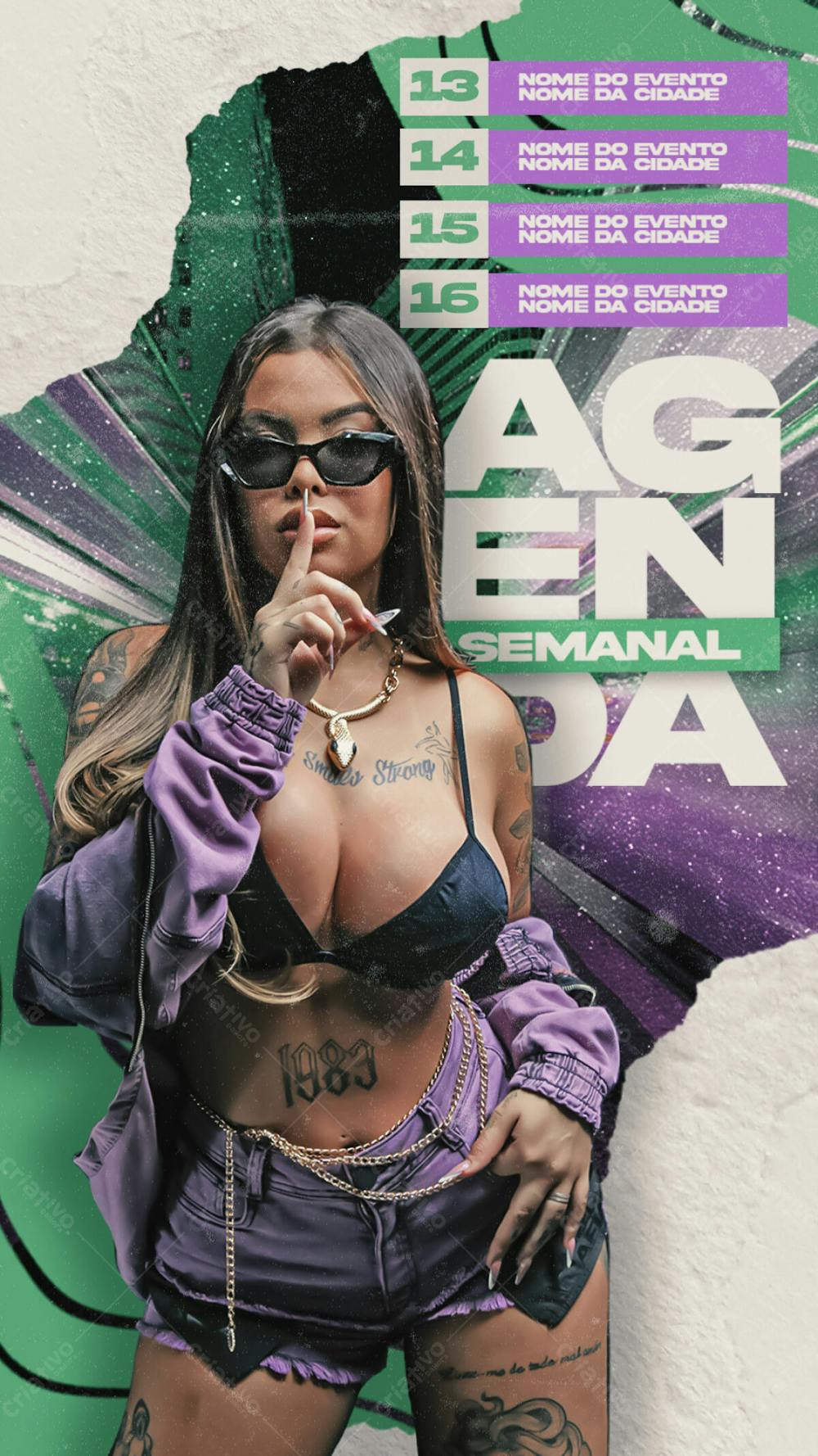 68 Flyers Para Artistas E Eventos Agenda Semanal Story