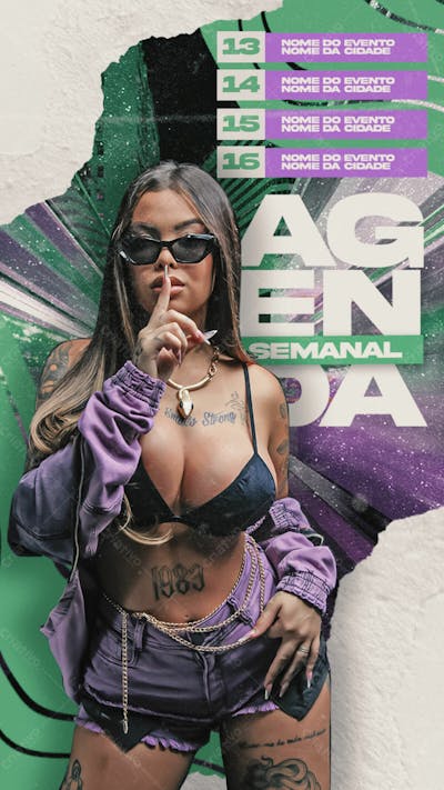 68 Flyers Para Artistas E Eventos Agenda Semanal Story