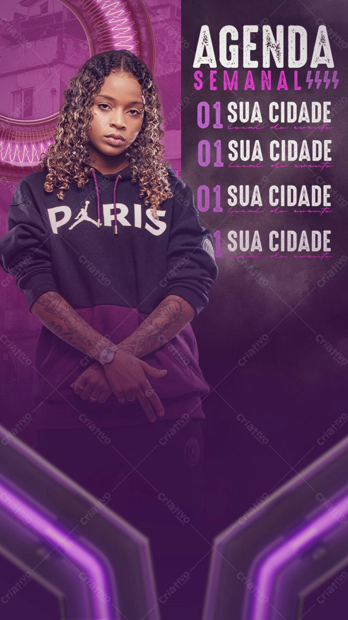 Flyer Agenda Semanal PSD Editável